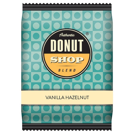 Authentic Donut Shop Blend Vanilla Hazelnut Cream, RA, 2.5 oz Fraction Packs, PK24 PK RI7200